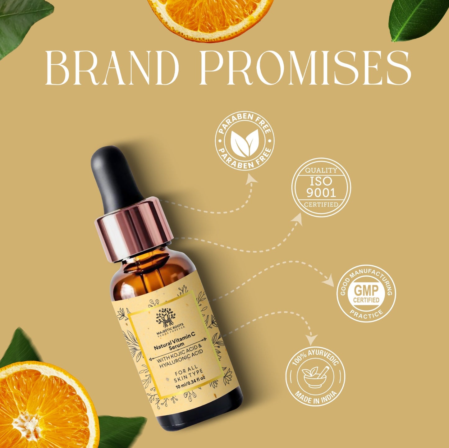 Natural Vitamin C Face Serum with Kojic Acid and Hyaluronic Acid