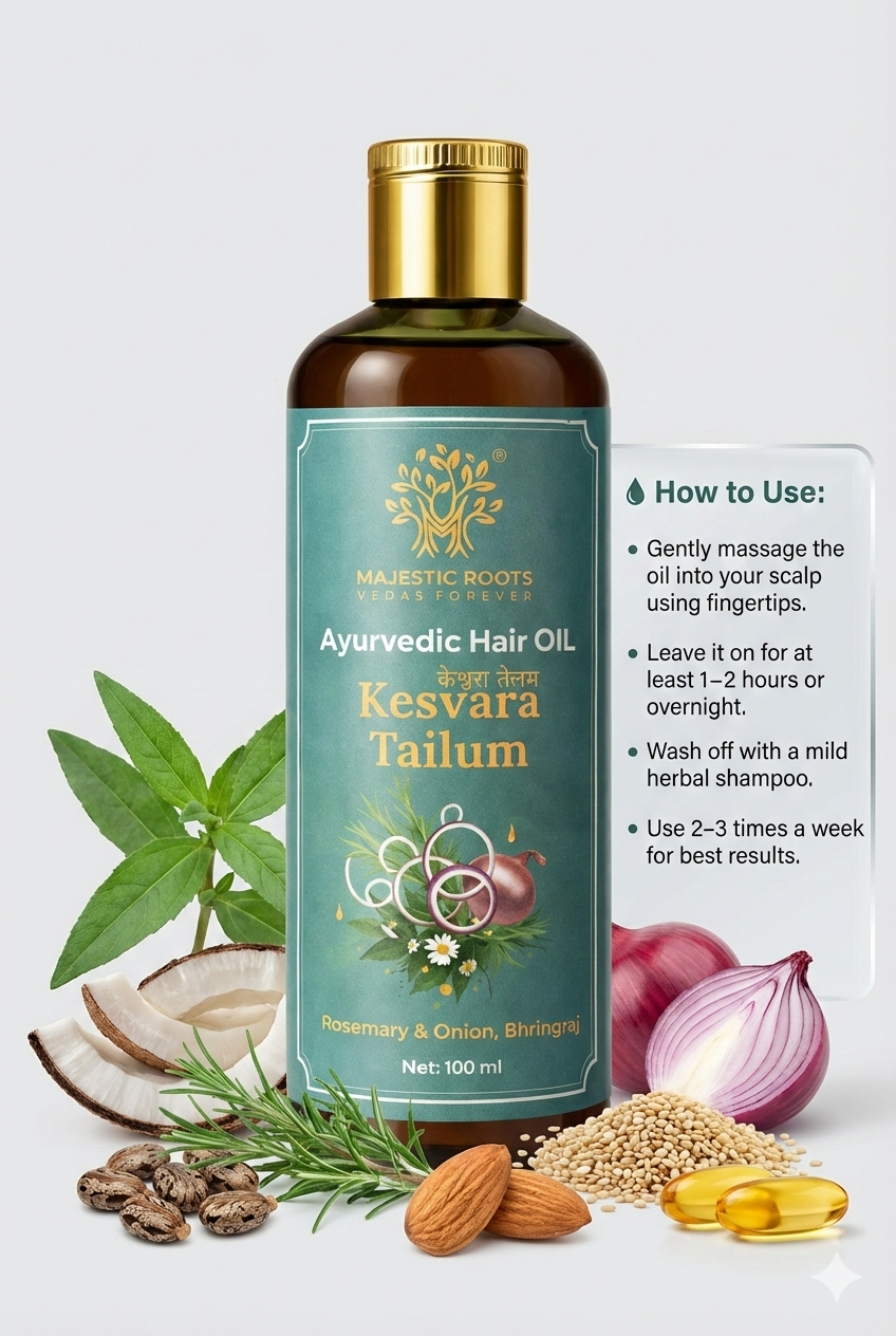 Kesharva Tailam – Ayurvedic Hair Oil | Stronger, Thicker & Healthy Hair
