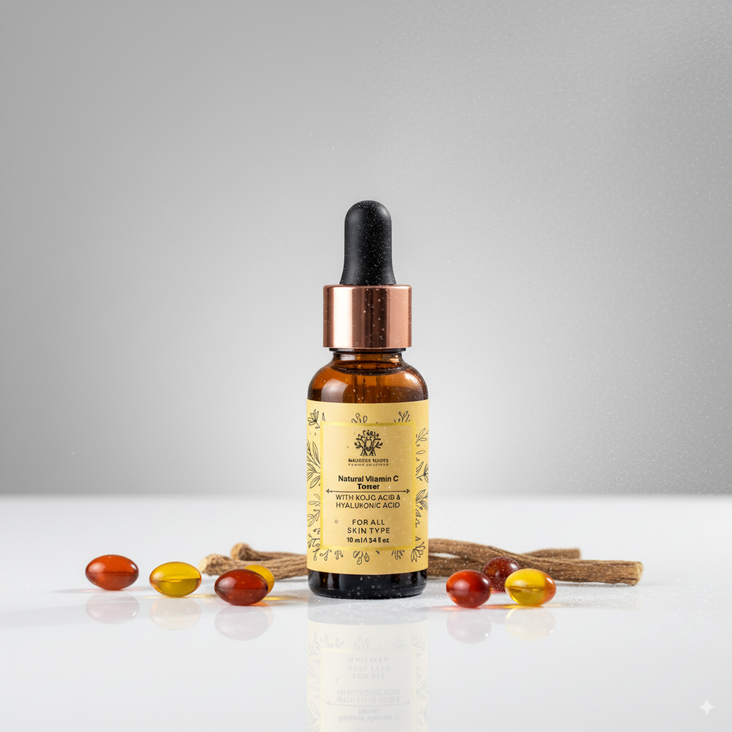Natural Vitamin C Face Serum with Kojic & Hyaluronic Acid