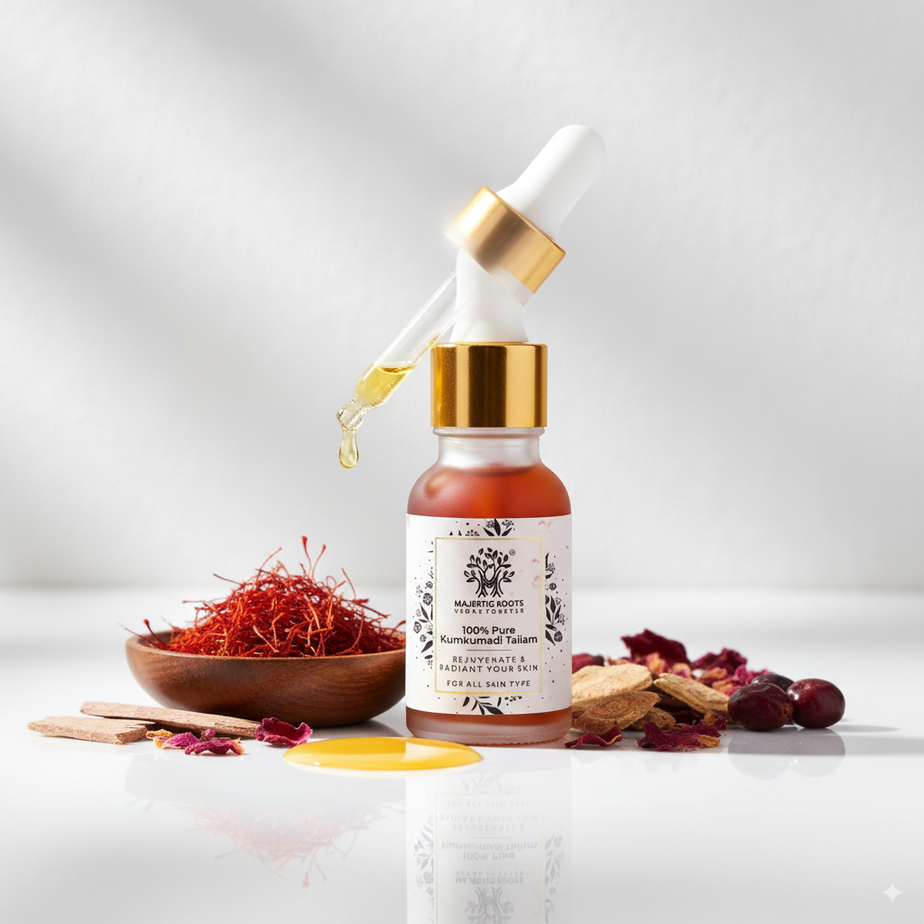 Kumkumadi face oil with Pure Ayurvedic Saffron & Sandal
