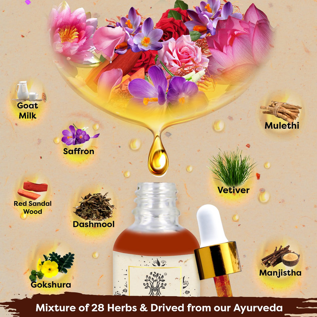 Kumkumadi face oil with Pure Ayurvedic Saffron & Sandal