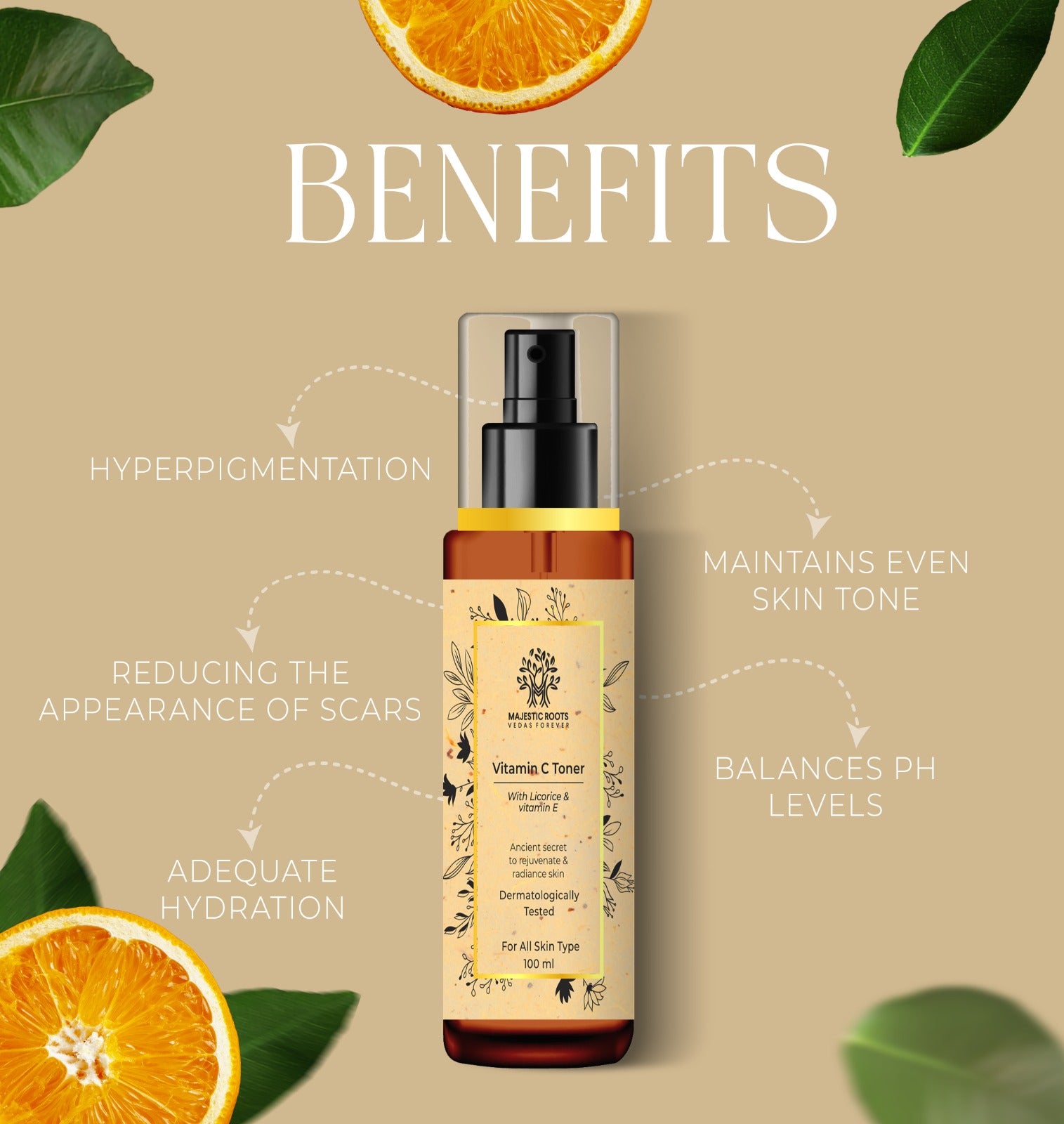 Vitamin C Face Toner with Licorice Extract and Vitamin E