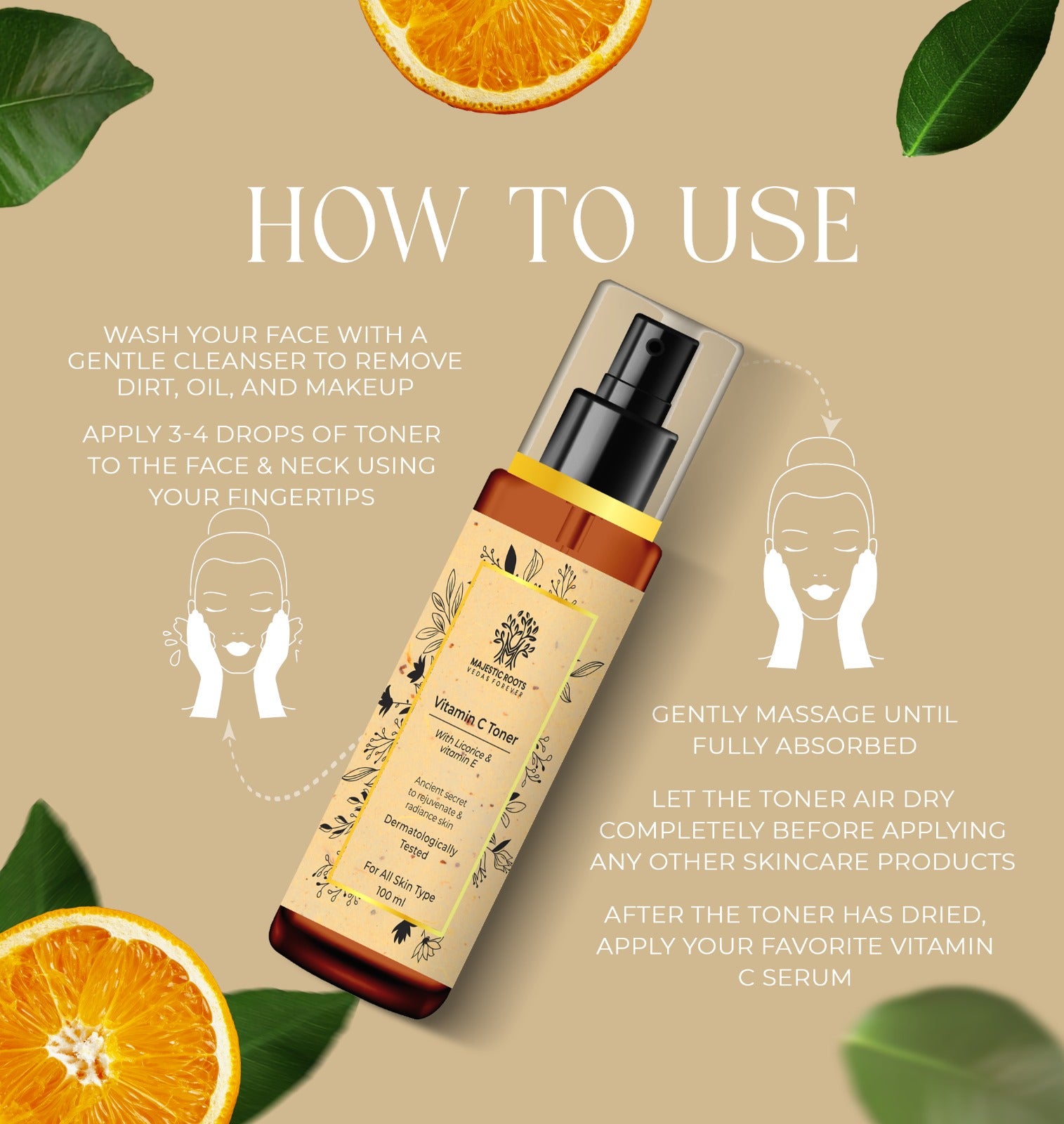 Vitamin C Face Toner with Licorice Extract and Vitamin E