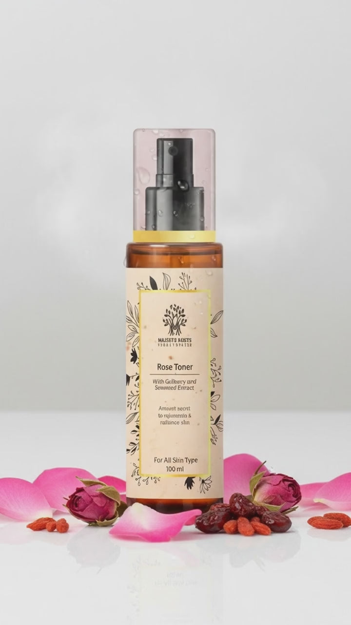 Natural Rose Toner with Goji Berry and Seaweed Extract